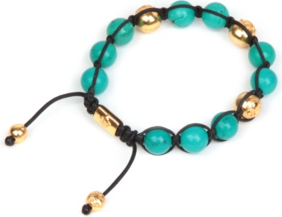 NIALAYA Gold and bali turquoise bracelet