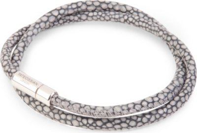 TATEOSSIAN Scoubidou stingray-print leather bracelet