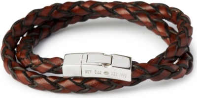 TATEOSSIAN Scoubidou double loop leather bracelet