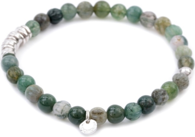 TATEOSSIAN Silver Discs Round Labradorite bracelet