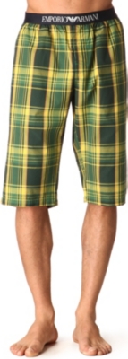 ARMANI Tartan lounge shorts
