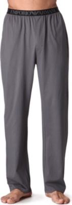ARMANI Logo-detailed jersey pyjama bottoms