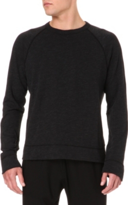 JAMES PERSE Slub-jersey baseball sweatshirt