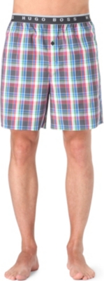 HUGO BOSS Checked pyjama shorts