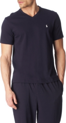 RALPH LAUREN V&ndash;neck t&ndash;shirt (Rl navy/rl red