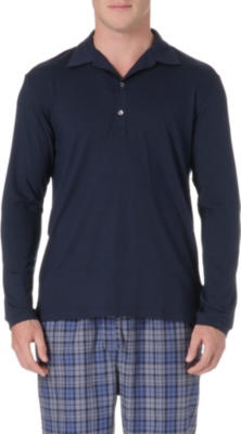 NATURALLY Basel long-sleeved polo shirt