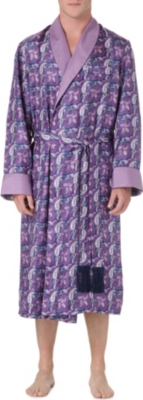 DEREK ROSE Otis paisley silk dressing gown