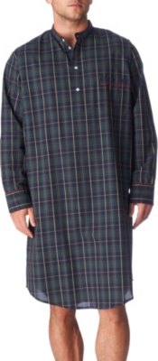 DEREK ROSE Checked nightshirt (Nav