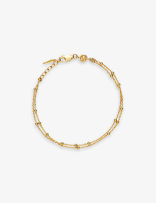 MISSOMA: Double 18ct yellow gold-plated vermeil sterling silver bracelet
