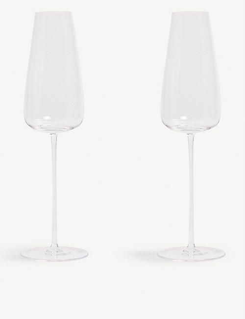 LSA: Wine Culture two Champagne glass flutes