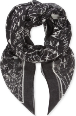 MCQ ALEXANDER MCQUEEN Graffiti-printed scarf