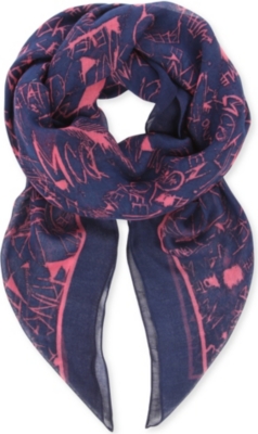 MCQ ALEXANDER MCQUEEN Graffiti-printed scarf