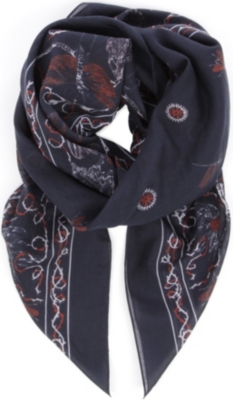 MCQ ALEXANDER MCQUEEN Cotton and silk-blend bandana scarf