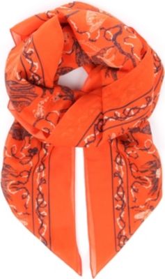 MCQ ALEXANDER MCQUEEN Cotton and silk-blend bandana scarf