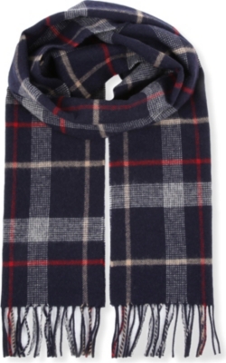 JOHNSTONS Fancy windowpane scarf