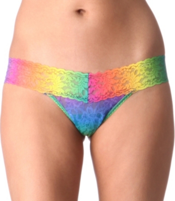 HANKY PANKY Acid rainbow low-rise lace thong