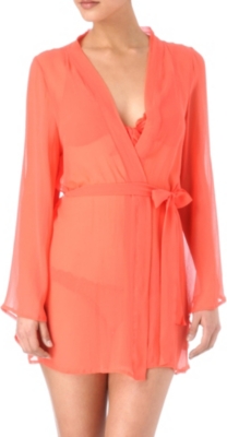 BEAUTIFUL BOTTOMS Short silk robe