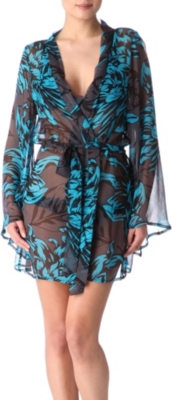 BEAUTIFUL BOTTOMS Short silk robe