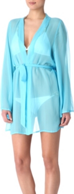 BEAUTIFUL BOTTOMS Short silk robe