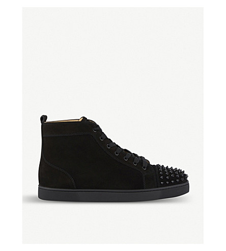 CHRISTIAN LOUBOUTIN - Lou spikes flat suede | Selfridges.com