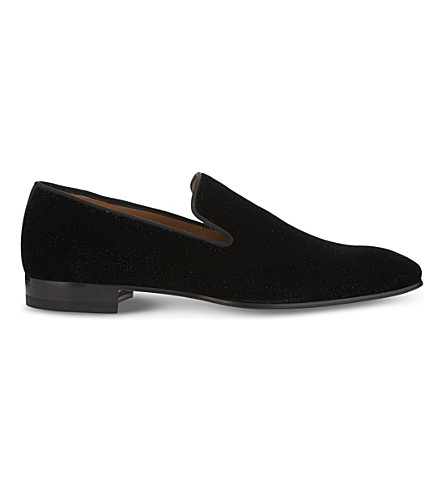 CHRISTIAN LOUBOUTIN - Dandelion flat sparkly velvet | Selfridges.com