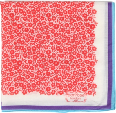 PENROSE Floral pocket square