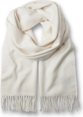 DRAKES Cashmere scarf (White