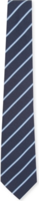 ATKINSONS Striped Irish poplin tie