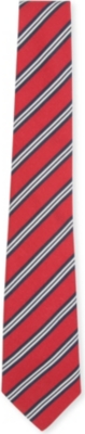 ATKINSONS Striped Irish poplin tie