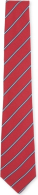 ATKINSONS Striped Irish poplin tie