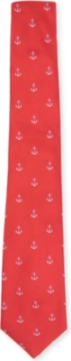 ATKINSONS Pheasant-printed silk tie