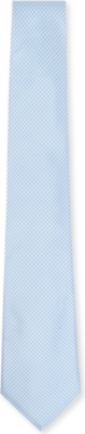 ATKINSONS Jacquared-check silk tie