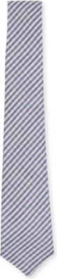 ATKINSONS Contrast-check linen tie