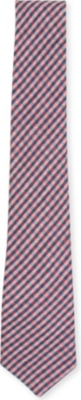 ATKINSONS Contrast-check linen tie