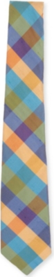 ATKINSONS Madras-checked silk tie