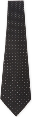 LANVIN Dotted silk tie