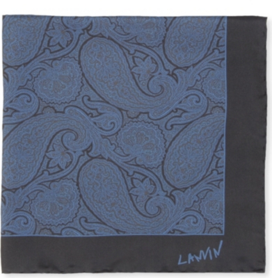 LANVIN Paisley silk pocket square