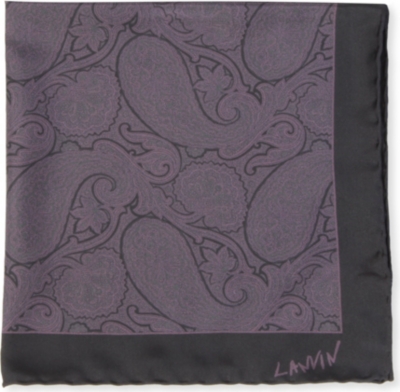 LANVIN Paisley silk pocket square