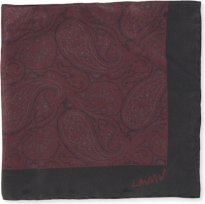 LANVIN Paisley silk pocket square