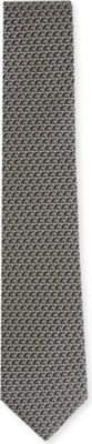 FERRAGAMO Horse-printed silk tie