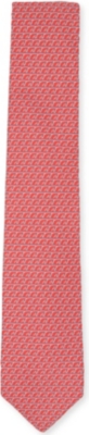 FERRAGAMO Horse-printed silk tie
