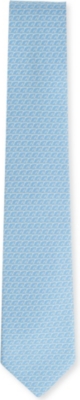 FERRAGAMO Horse-printed silk tie