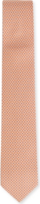 FERRAGAMO Butterfly-printed silk tie