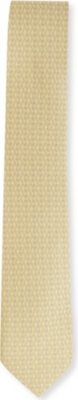 FERRAGAMO Golf club-printed silk tie