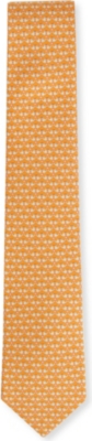 FERRAGAMO Seal-printed silk tie