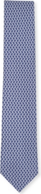 FERRAGAMO Cub-printed silk tie