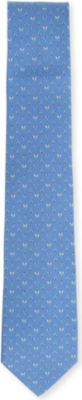 FERRAGAMO Failling daisy-printed silk tie
