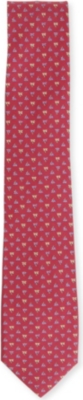 FERRAGAMO Failling daisy-printed silk tie