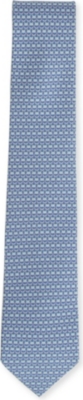 FERRAGAMO Wise owl-printed silk tie