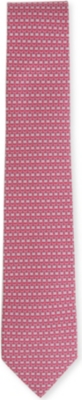 FERRAGAMO Wise owl-printed silk tie